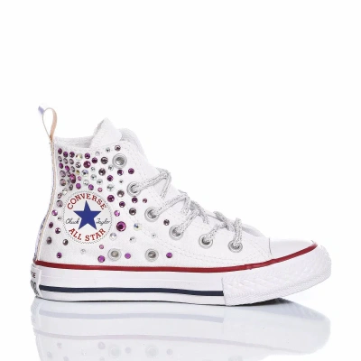 Mimanera Kids' Converse Junior Lily Customized  In White