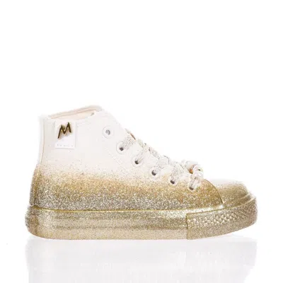 Mimanera High-top Sneakers With Unique Gold Glitter Design In Multi