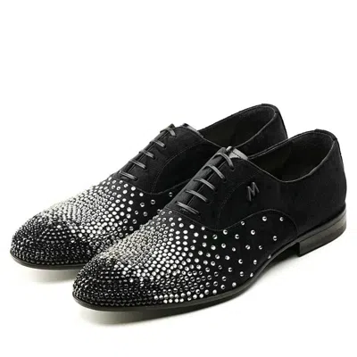 Mimanera Showman Velvet Noir Swarovski Lace-up In Multi