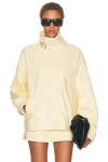 Mimchik Buckle Aviator Jacket In Neutral