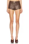 Mimchik Buckle Mini Short In Chocolate