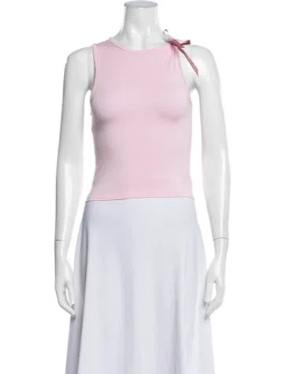 Pre-owned Mimchik Crew Neck Sleeveless Top In Pink