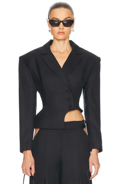 Mimchik Cut Out Blazer In Black