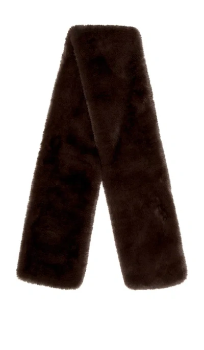 Mimchik Faux Fur Shawl In Brown