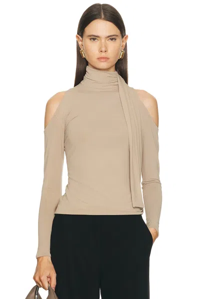 Mimchik For Fwrd Jean Scarf Top In Sand