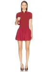 Mimchik For Fwrd Polo Bubble Dress In Burgundy
