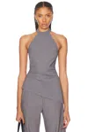 Mimchik Halter Top In Gray