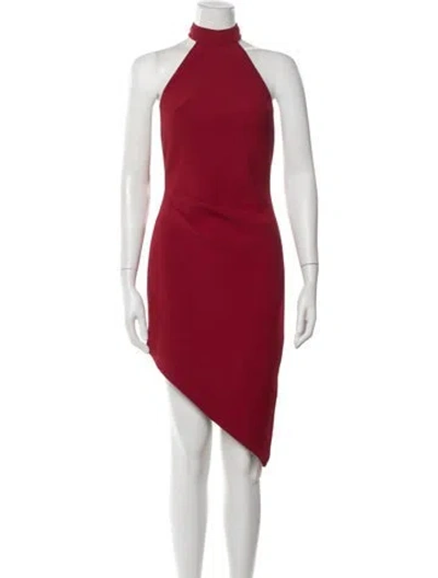 Pre-owned Mimchik Halterneck Mini Dress In Red