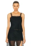 Mimchik Lace Trim Camisole Top In Black