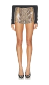 Mimchik Leather Mini Short In Multi