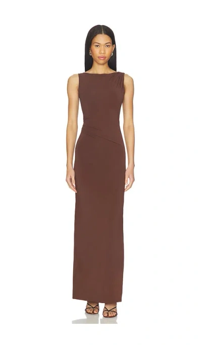 Mimchik Magnolia Gown In Brown