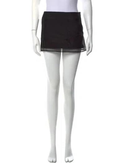 Pre-owned Mimchik Mini Skirt W/ Tags In Black
