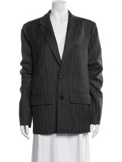 Pre-owned Mimchik Striped Blazer In Gray