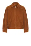 Mimchik Suede Tall Boy Jacket In Cognac