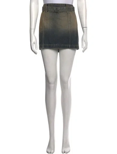 Pre-owned Mimchik Wool Mini Skirt In Blue