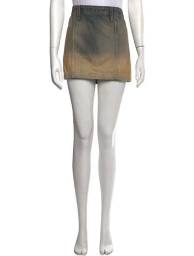 Pre-owned Mimchik Wool Mini Skirt In Green