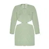 Mimhí Maison Cut-out Mia Dress - Green In Green