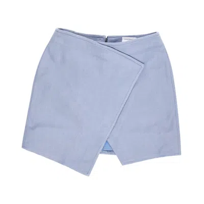 Mimhí Maison Women's Kaia Wrap Mini Skirt – Light Blue