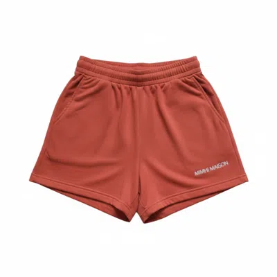 Mimhí Maison Women's Orange Terracotta Organic Cotton Shorts