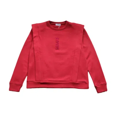 Mimhí Maison Women's Shoulder Pad Lauper Sweatshirt - Red