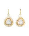 Mimi 18k Yellow Gold Rock Crystal And Pearl Earrings Mm05-072825 In Gold