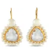 Mimi 18k Yellow Gold Rock Crystal And Pearl Earrings Mm05-072825 In Gold