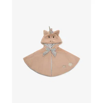 Mimi & Lula Kids' Unicorn Faux-fur Cape Beige In Brown