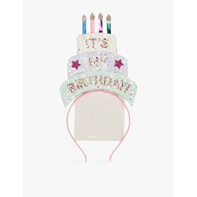 Mimi & Lula Kids' Ti Birthday Cake Fabric Headband In Multi