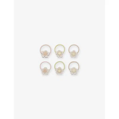Mimi & Lula Kids' Blossom Set Of Six Hair Ties In Multi