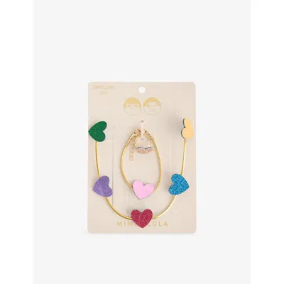 Mimi & Lula Kids' Bright Multi Heart Soft Jewellery Set
