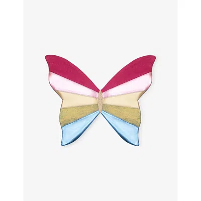 Mimi & Lula Kids' Rainbow Intergalactic Metallic-woven Butterfly Wings Bright Multi