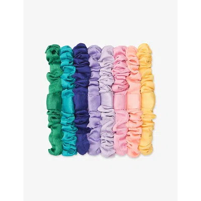 Mimi & Lula Kids' Bright Pack-of-10 Satin Hair Scrunchies In Multi