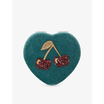Mimi & Lula Kids' Cherries Woven Mirror Teal Mult In Teal Multi