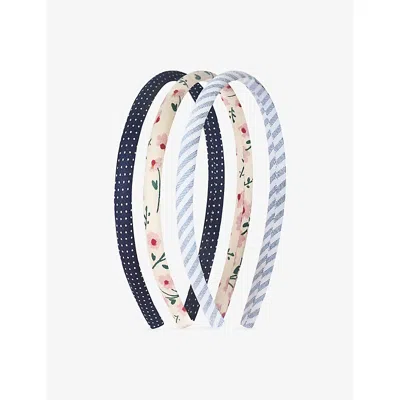 Mimi & Lula Kids' Cherry Mon Cheri Set Of Three Fabric Headbands In Multi