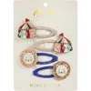 Mimi & Lula Circus & Lion 4-piece Clic Clac Hair Clips In Multi