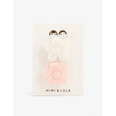 Mimi & Lula Kids' Daisy-shaped Assorted-colour Pack Of Two Hair Clips In Prairie Girl