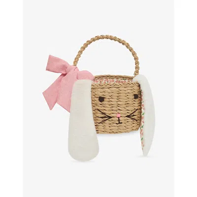 Mimi & Lula Kids' Easter Bunny Woven Basket In Brown