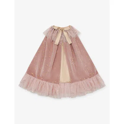 Mimi & Lula Kids' Elspeth Halloween Velvet Witch Cap In Pink