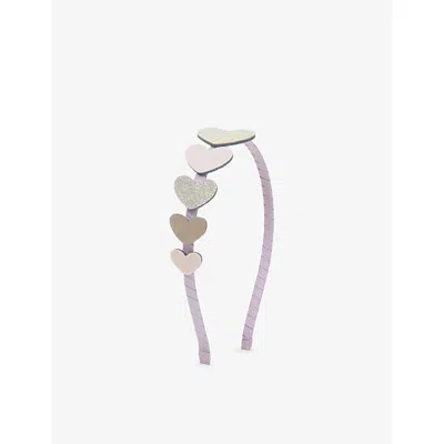 Mimi & Lula Kids' Fall Heart Woven Headband In Purple