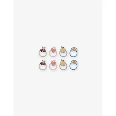 Mimi & Lula Kids' Fruit Salad Set Of Eight Hair Ties In Multi