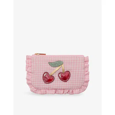 Mimi & Lula Kids' Gingham Cherry Woven Purs In Multi