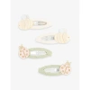 MIMI & LULA MIMI & LULA GIRLS TULIP KIDS BEE AND LADYBIRD-EMBELLISHED PACK OF FOUR FAUX-LEATHER HAIR CLIPS
