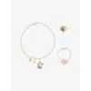 Mimi & Lula Unicorn Pack Of Three Jewellery Set Gold In Gold
