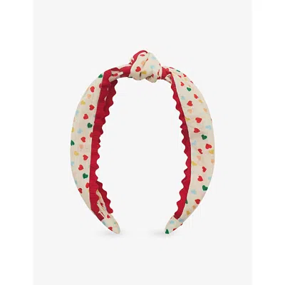 Mimi & Lula Kids' Heart Print Heart-print Fabric Headband In Multi