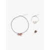 Shop Mimi & Lula Ti Horse Pack Of Three Jewellery Set In Multi