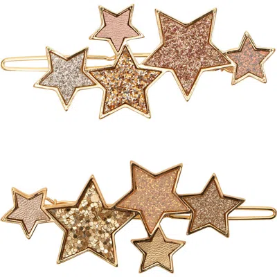 Mimi & Lula Kids' 2-pack Starry Barrettes In Gold