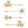 Mimi & Lula Kids' 4-pack Super Sparkle Hair Clips In Gold