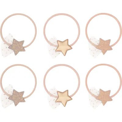 Mimi & Lula Kids' 6-pack Star Ponytail Holders In Multi