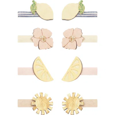 Mimi & Lula Kids' 8-pack Amalfi Mini Hair Clips In Yellow