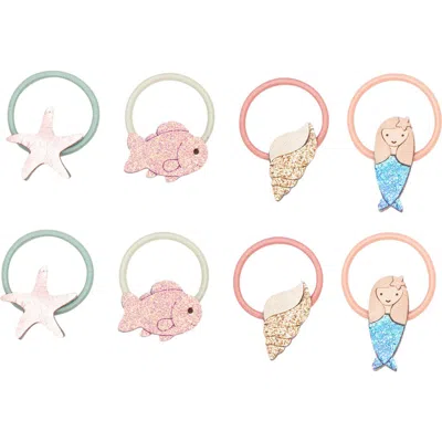 Mimi & Lula Kids' 8-pack Mermaid Sealife Mini Ponytail Holders